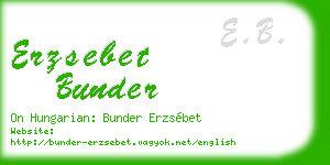 erzsebet bunder business card